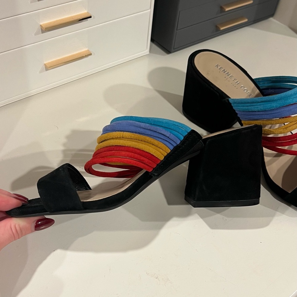 Kenneth Cole Women's Colorful rainbow colors Strappy Sandals
